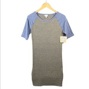 NWT Women’s LuLaRoe Julia Stretch Baseball Style T Shirt Dress XXS